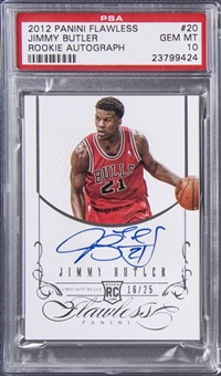 2012-13 Panini Flawless #20 Jimmy Butler Signed Rookie Card (#16/25) - PSA GEM MT 10 